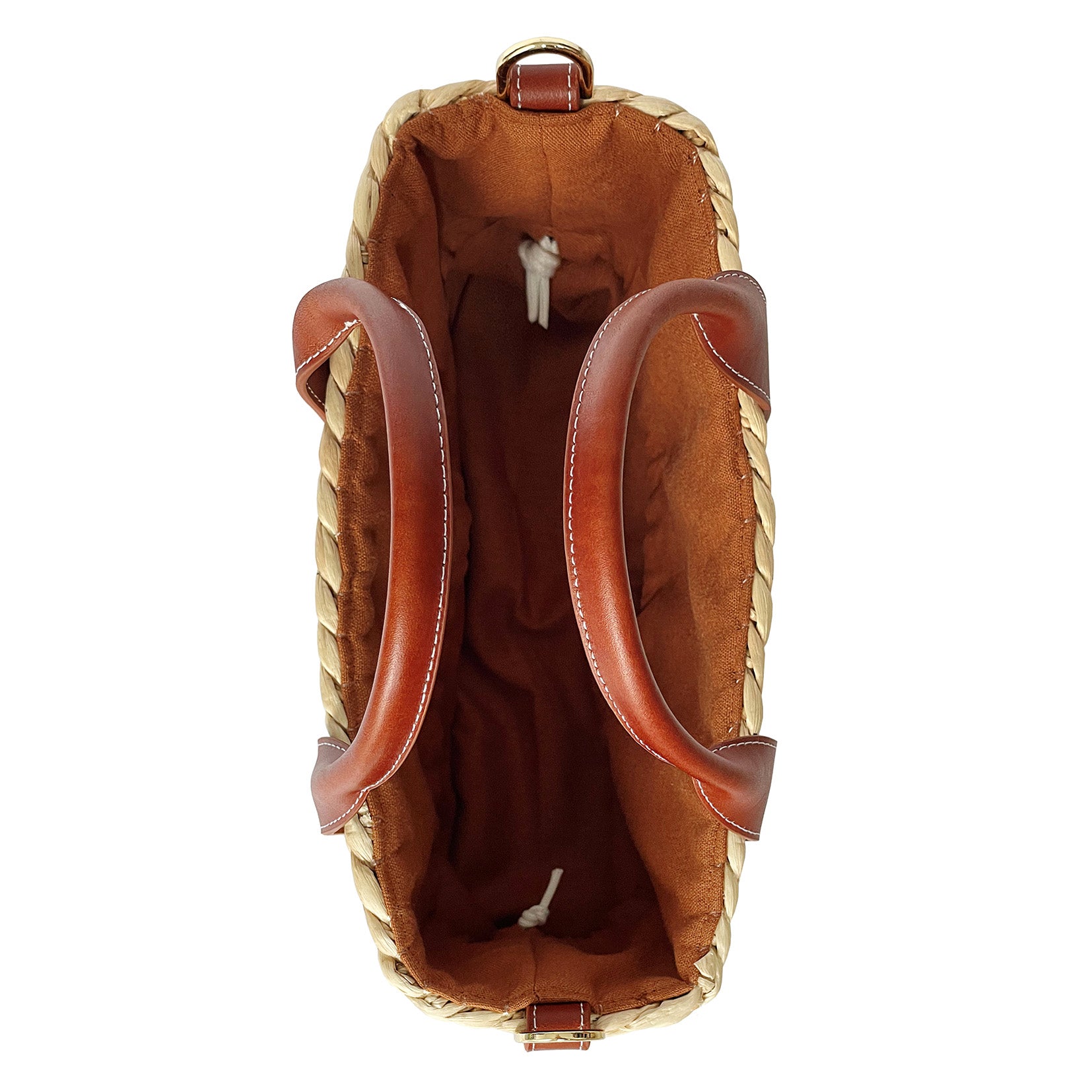 Handmade Medium Little Joy Bag – Sustainable Water Hyacinth Crossbody With Cowhide Leather Strap For Women