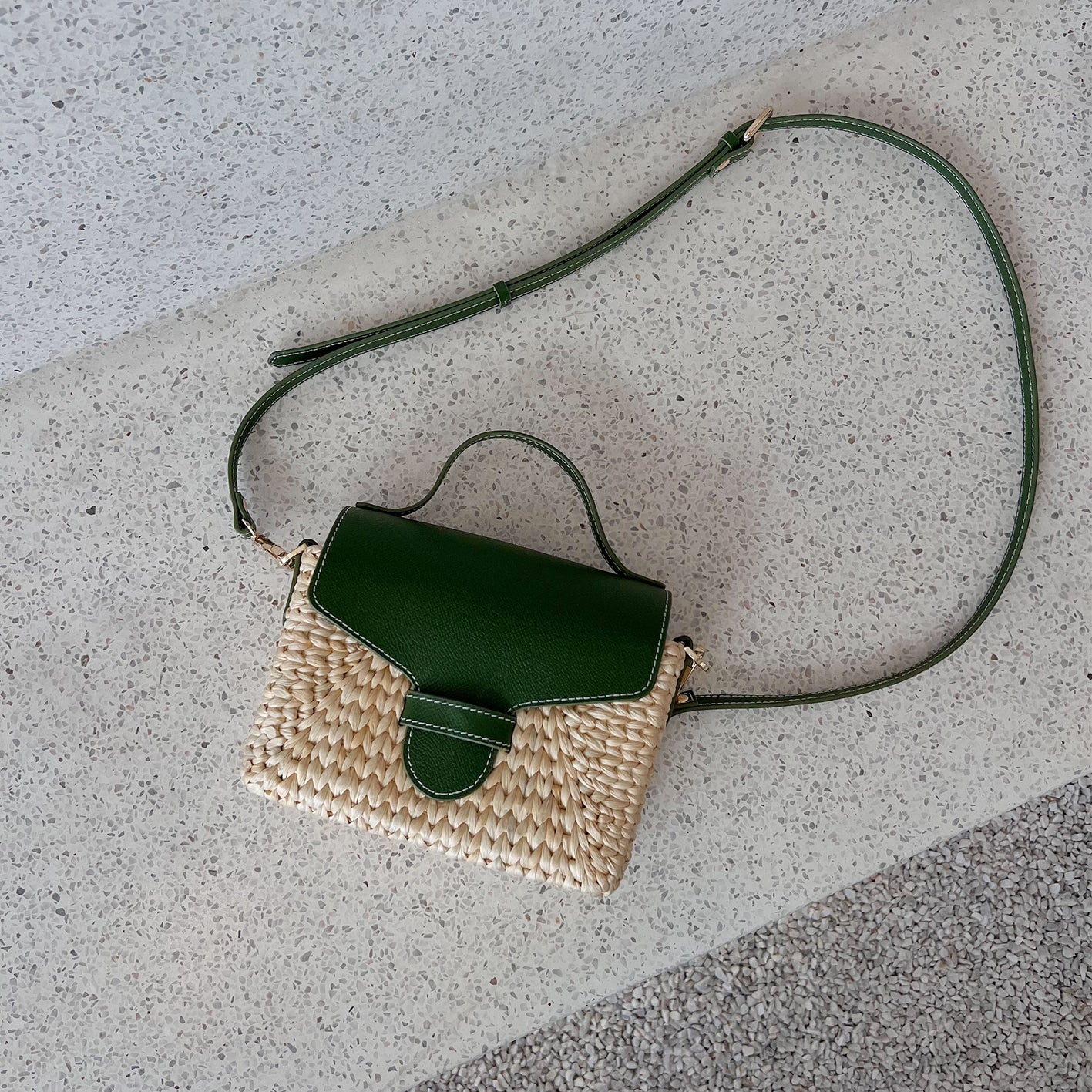 Eco-Friendly Hyacinth Tote – Handmade Straw Bag with Leather Handle | Unique Gift for Her | Small Little Joy