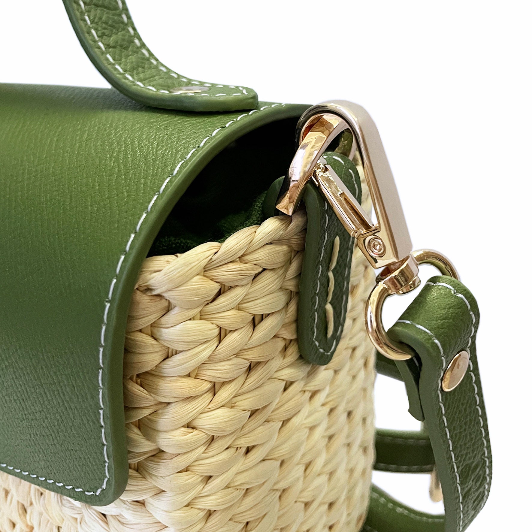 Eco-Friendly Hyacinth Tote – Handmade Straw Bag with Leather Handle | Unique Gift for Her | Small Little Joy