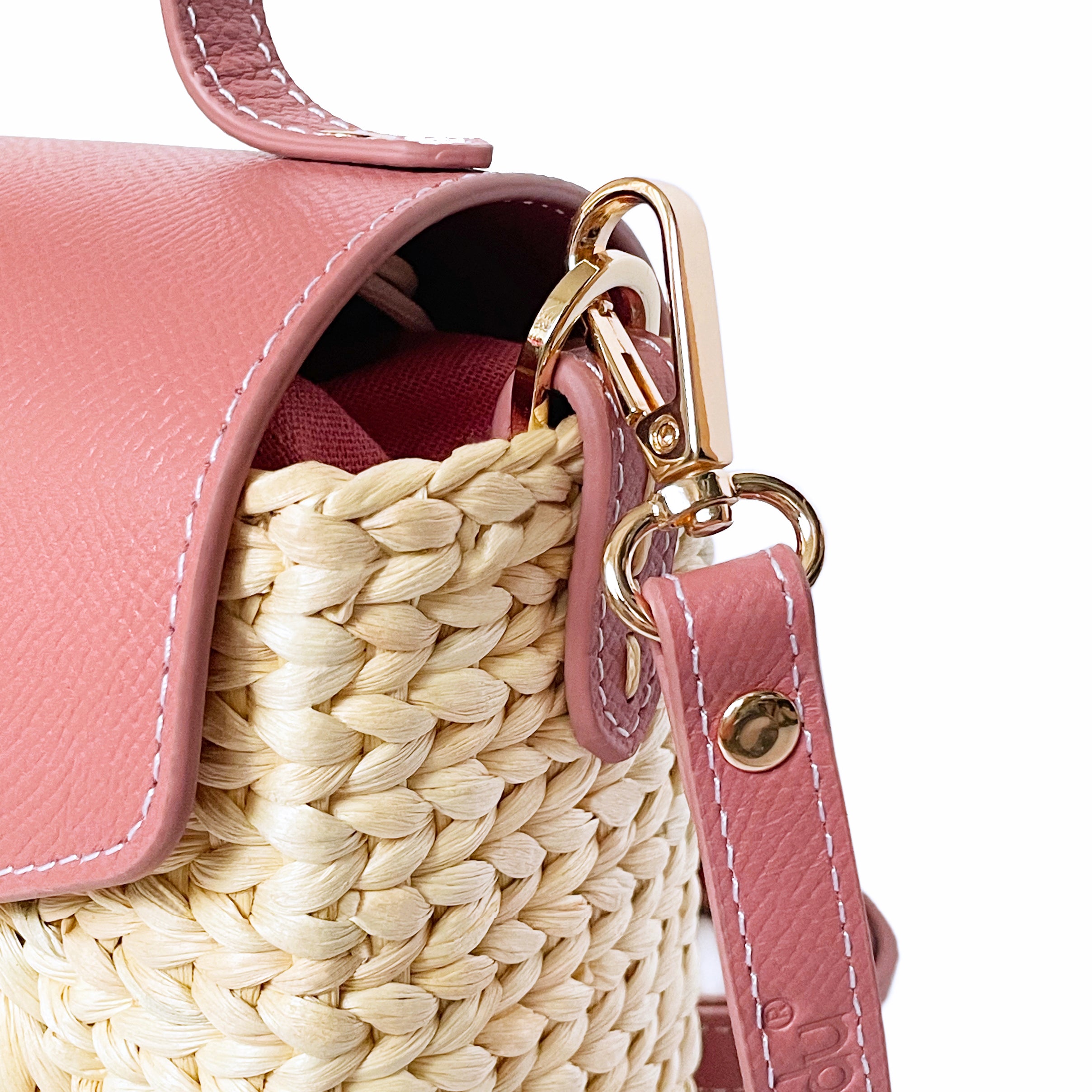 Eco-Friendly Hyacinth Tote – Handmade Straw Bag with Leather Handle | Unique Gift for Her | Small Little Joy