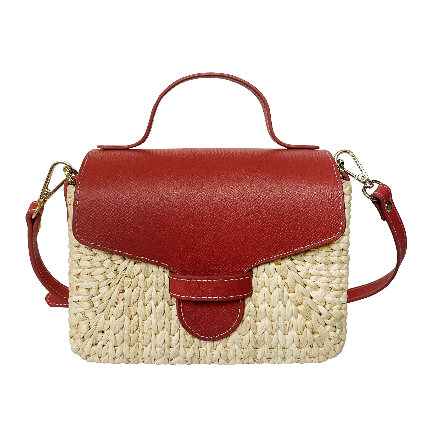 Eco-Friendly Hyacinth Tote – Handmade Straw Bag with Leather Handle | Unique Gift for Her | Small Little Joy