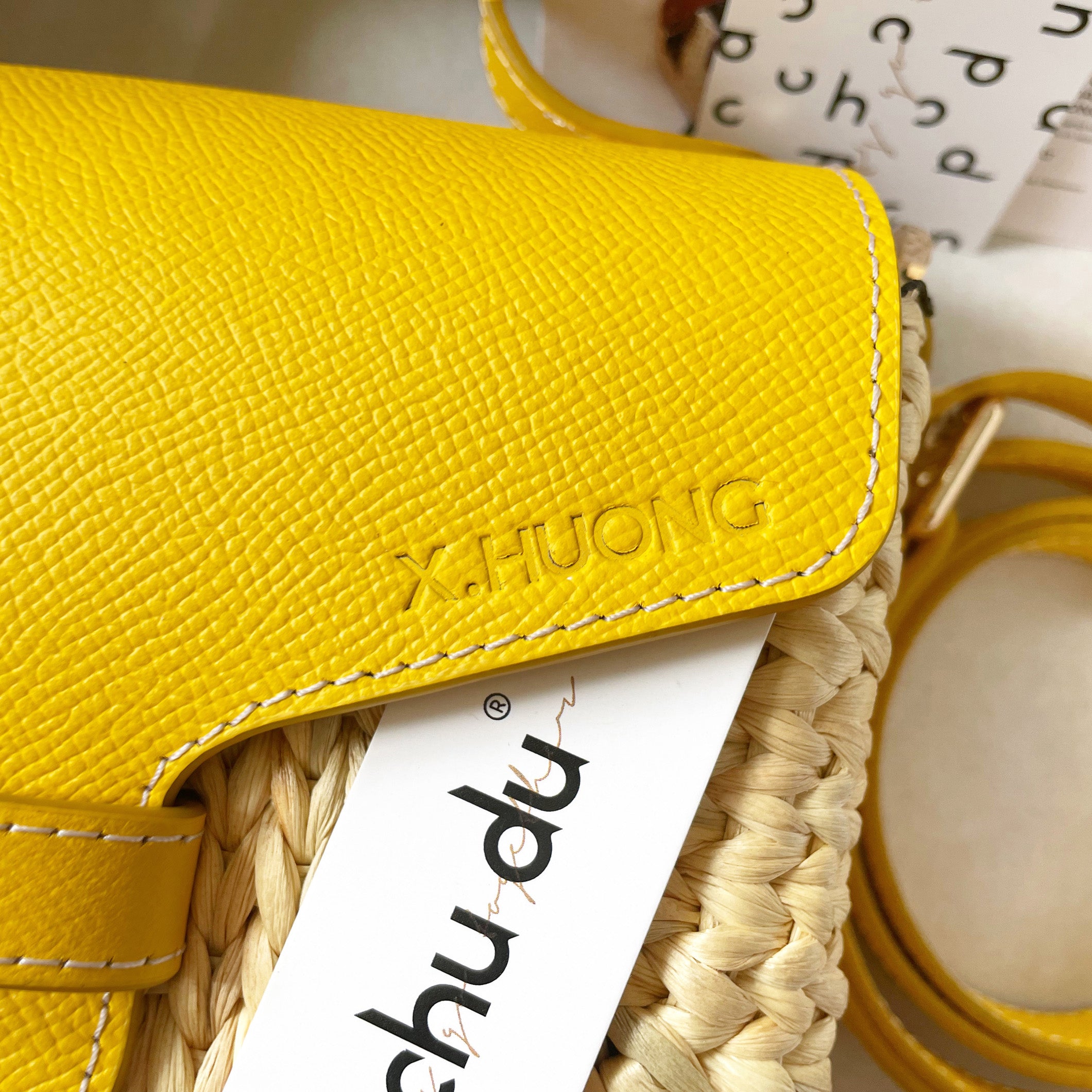 Eco-Friendly Hyacinth Tote – Handmade Straw Bag with Leather Handle | Unique Gift for Her | Small Little Joy