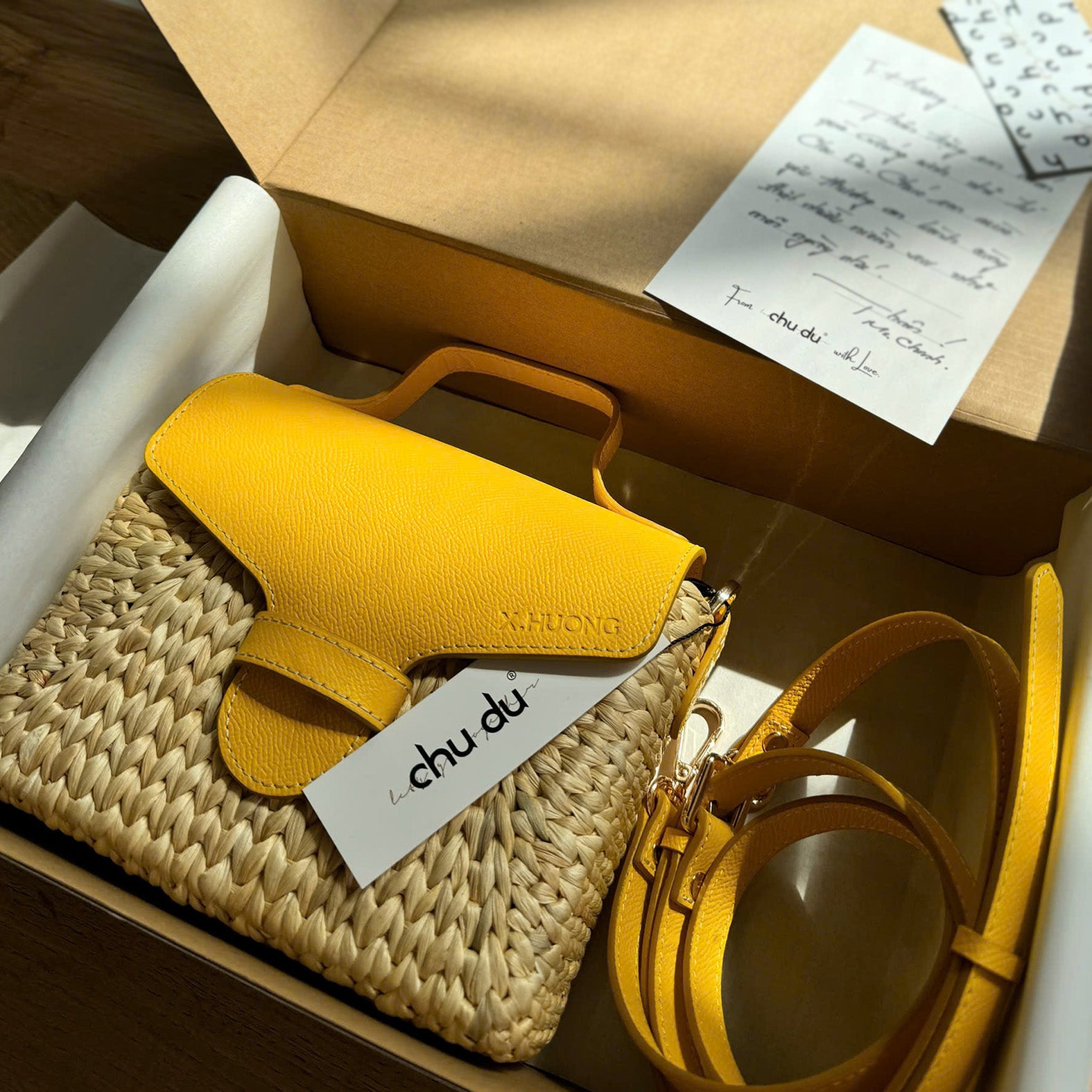 Eco-Friendly Hyacinth Tote – Handmade Straw Bag with Leather Handle | Unique Gift for Her | Small Little Joy