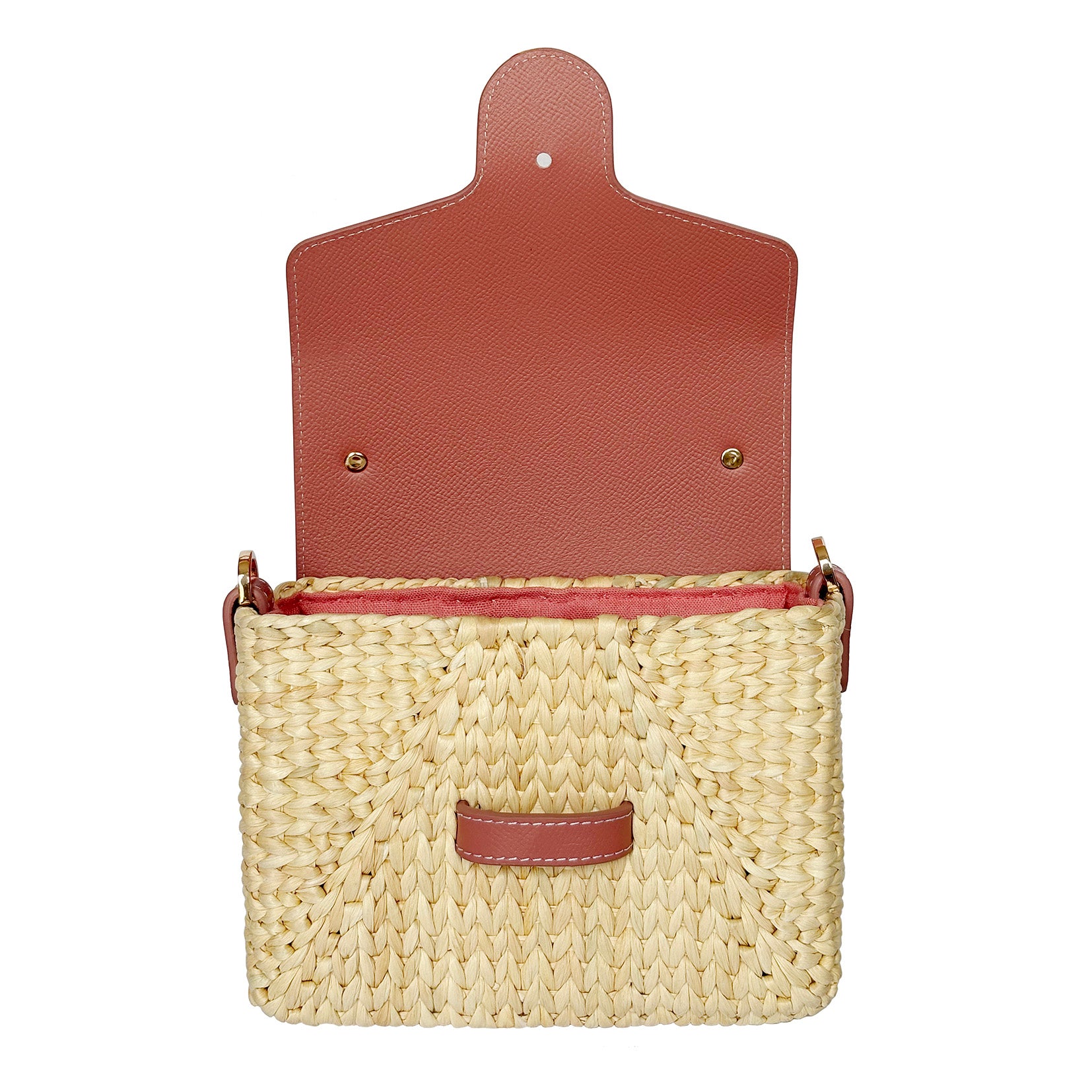 Eco-Friendly Hyacinth Tote – Handmade Straw Bag with Leather Handle | Unique Gift for Her | Small Little Joy