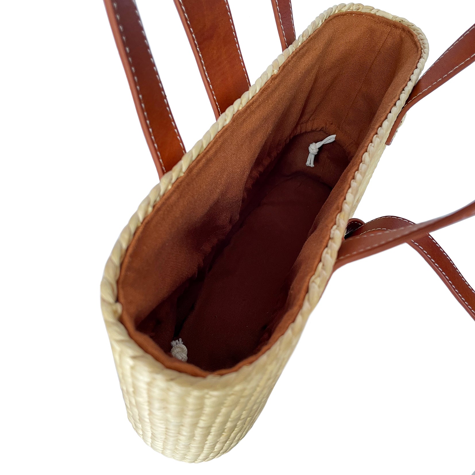 Handmade Square Basket Bag – Sustainable Water Hyacinth Shoulder With Cowhide Leather Strap For Women