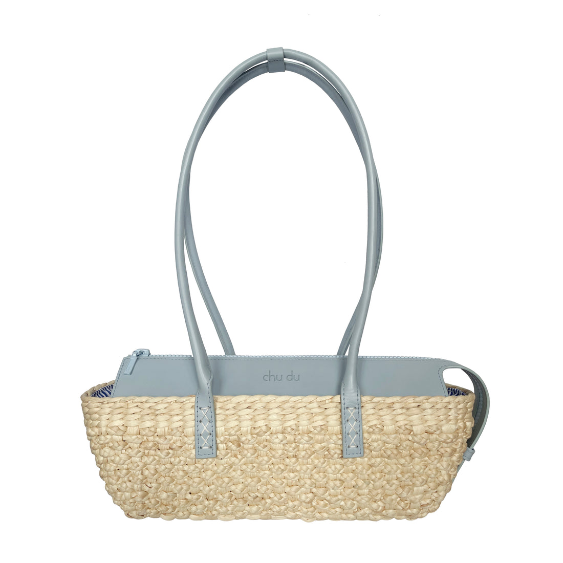 Handmade Rock Bag – Sustainable Water Hyacinth Shoulder With Cowhide Leather Strap For Women