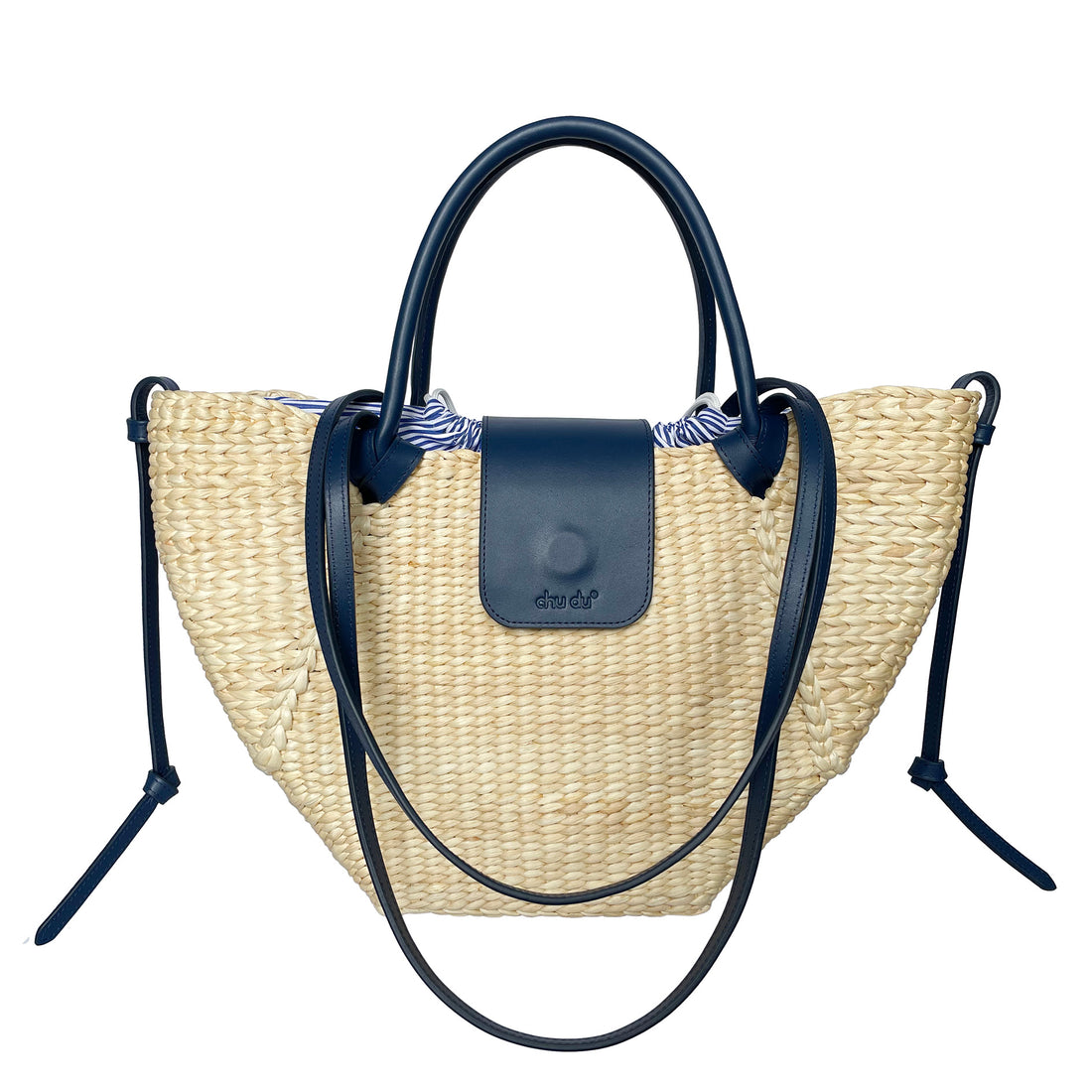 Handmade Cala Bag – Sustainable Water Hyacinth Shoulder With Cowhide Leather Strap For Women