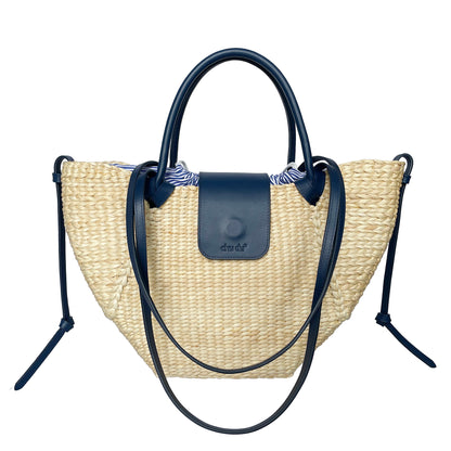 Handmade Cala Bag – Sustainable Water Hyacinth Shoulder With Cowhide Leather Strap For Women