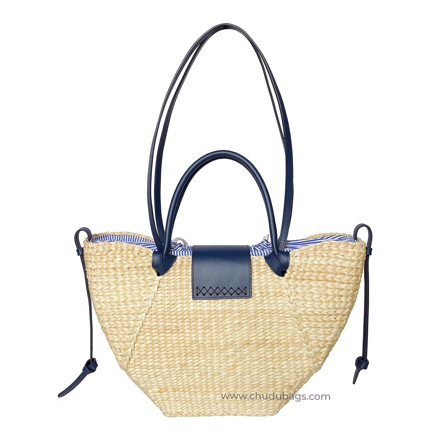 Handmade Cala Bag – Sustainable Water Hyacinth Shoulder With Cowhide Leather Strap For Women