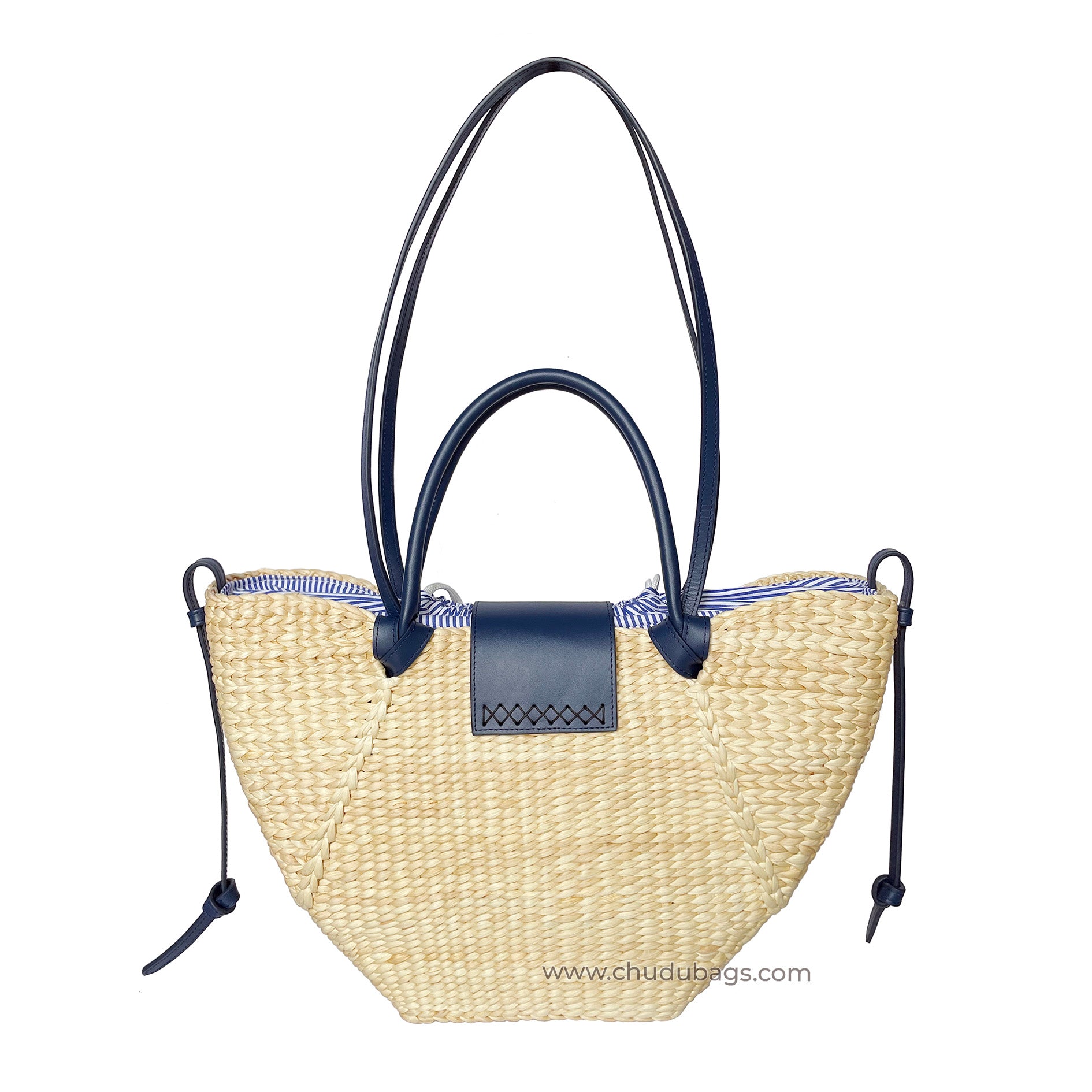 Handmade Cala Bag – Sustainable Water Hyacinth Shoulder With Cowhide Leather Strap For Women