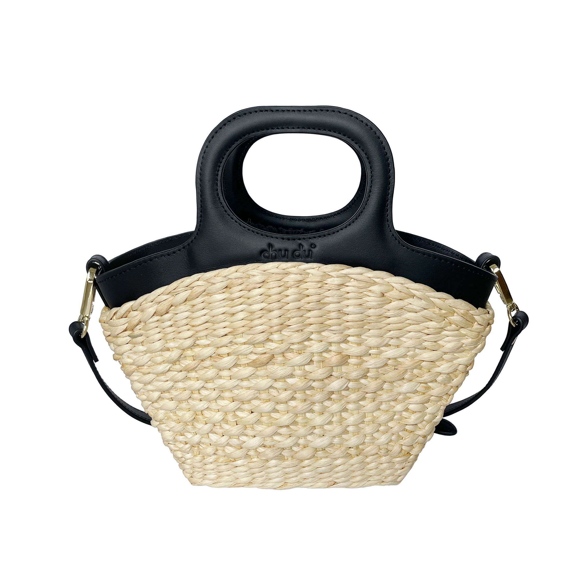 Handmade Isla Bag – Sustainable Water Hyacinth Shoulder With Cowhide Leather Strap For Women