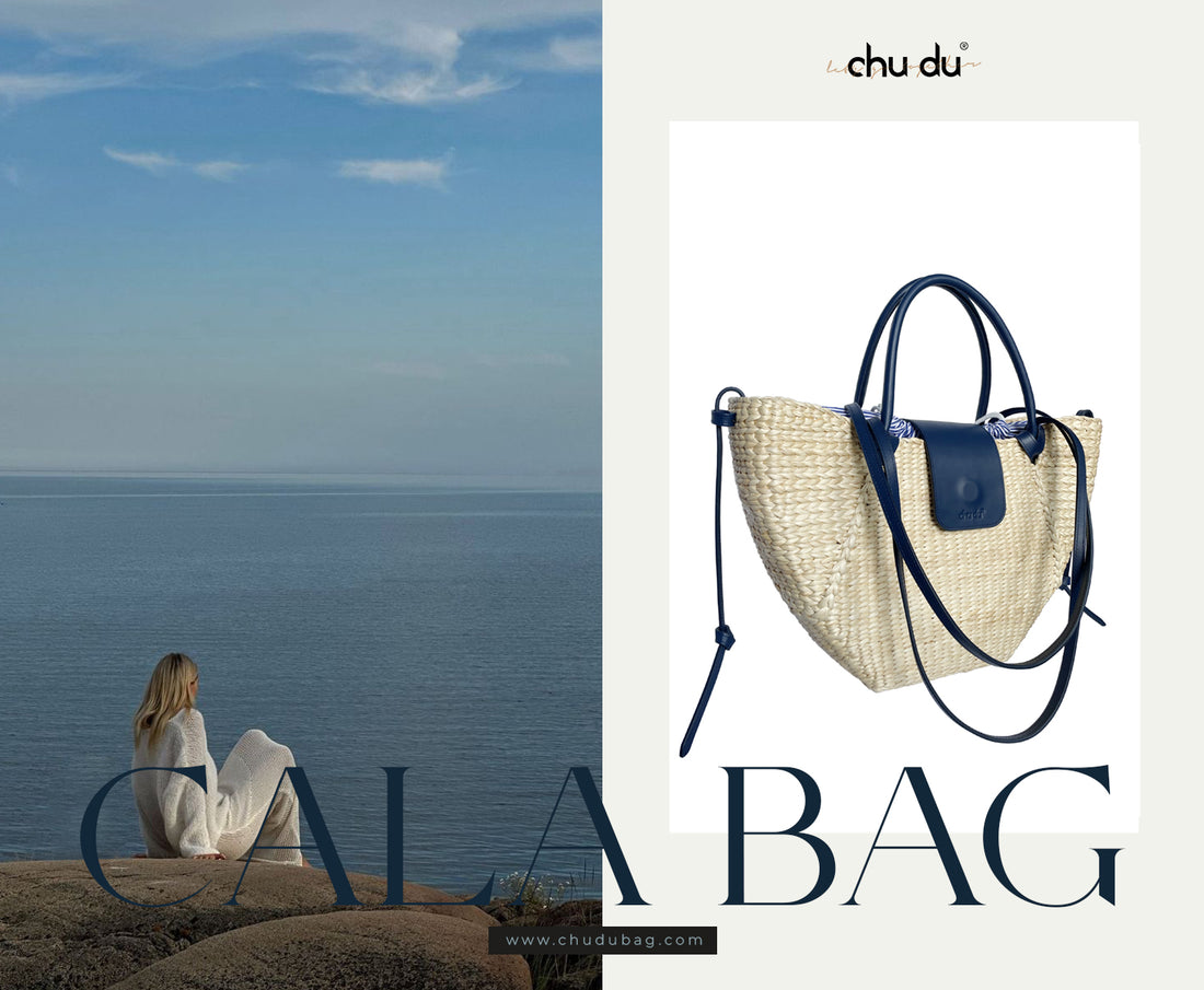 Handmade Cala Bag – Sustainable Water Hyacinth Shoulder With Cowhide Leather Strap For Women