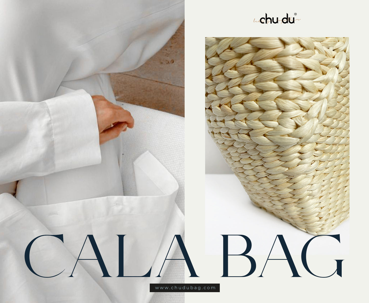 Handmade Cala Bag – Sustainable Water Hyacinth Shoulder With Cowhide Leather Strap For Women